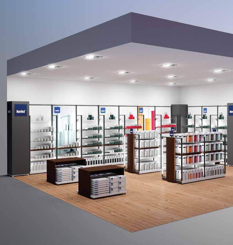 Shop-in-Shop Kela stands for comprehensive service with individual and flexible presentation solutions for the trade.