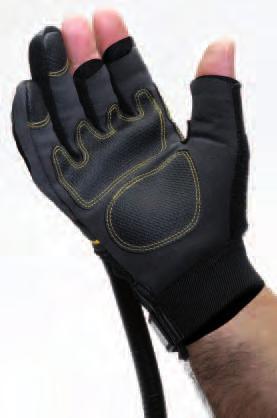 work glove with GripTech protective pads.