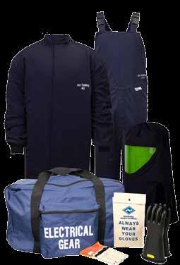 FR ARCGUARD 40 CAL KITS KIT OPTIONS: Navy Compliance Short Coat & Bib Overall Class 2 Rubber voltage