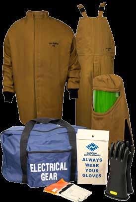 FR ARCGUARD 65 CAL KITS KIT INCLUDES: DuPont Nomex & Kevlar Short Coat & Bib Overall Class 2 Rubber voltage gloves 12 Leather glove protectors