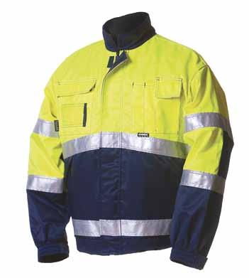 u SAFETY WORKWEAR WINTER JACKET 5091 EN 471, class 2 and EN 342 water- and stain-resistant, 120g Thinsulate lining HI-VIS YELLOW/NAVY BLUE With 5261 / 5101 class 3.