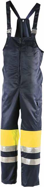 u WINTER BIB TROUSERS 5101 EN 471, class 1 and EN 342 water- and stain-resistant, 80g Thinsulate lining HI-VIS YELLOW/NAVY BLUE With 5091 class 3.