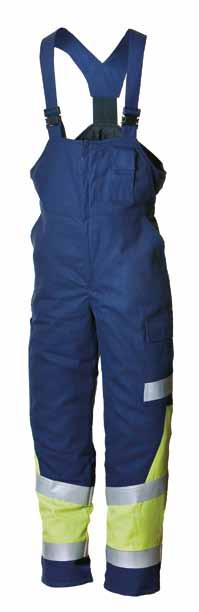 MULTI WINTER BIB TROUSERS 664 DIMEX - MULTINORM 50% 50% cotton 49% 49% POLYESTER, 1% antistatic fibre, 345 g/m² The material is tested against the thermal hazards of an electric arc IEC 61482-1-2.
