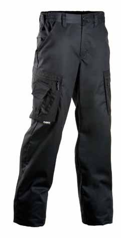 q TROUSERS 675 65% polyester 35% cotton, 250 g/m² LIGHTWEIGHT, COMFORTABLE and FLEXIBLE black Front pockets, back pockets.