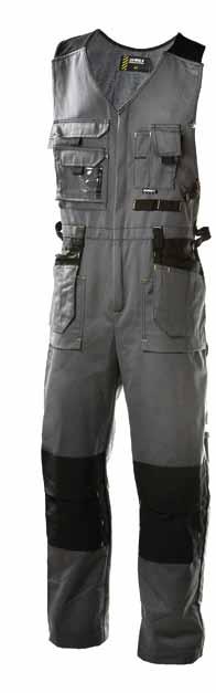 TROUSERS WITH LOOSE POCKETS 7061 65% 50% polyester 35% cotton, 300 g/m², Cordura 100% polyamide, 240 g/m² heavy-duty, easy to care for and breathable 44-64 GREY/BLACK Knee pad 4005 and 043 Cordura