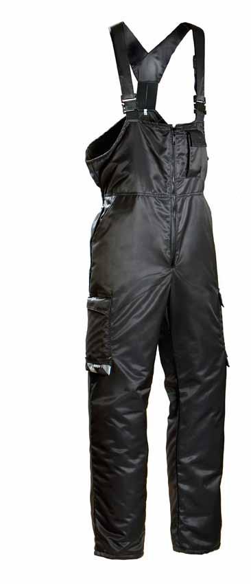 TROUSERS 708 30% cotton, 245 g, water- and stain-resistant BLACK Knee pad 043 Front pockets, coin pocket, cargo pockets, mobile phone pocket, pen pockets, back pockets and