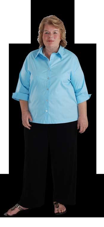 UNDER THE BIG TOP SHIRTS & BLOUSES long sleeve blouse 2276CSAQS CASUAL SHIRT IN COTTON STRETCH
