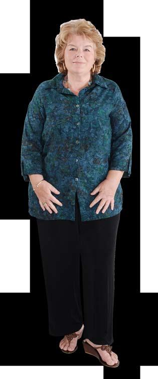 long sleeve blouse UNDER THE BIG TOP SHIRTS & BLOUSES 2276RYMBL FIELDS OF BLOOMING HYDRANGEA $86.00 Designed for comfort and color!