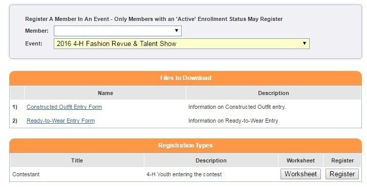 You will see a box titled Register a Member in an Event Only Members with an Active Enrollment Status May Enter.