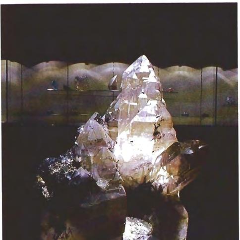 Figure 4. A two-meter-high reproduction of an aquamarine pegmatite pocket as found in Madagascar. Figure 3.