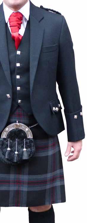 Patriot tartan kilt Argyll Deluxe outfit featuring Wallace