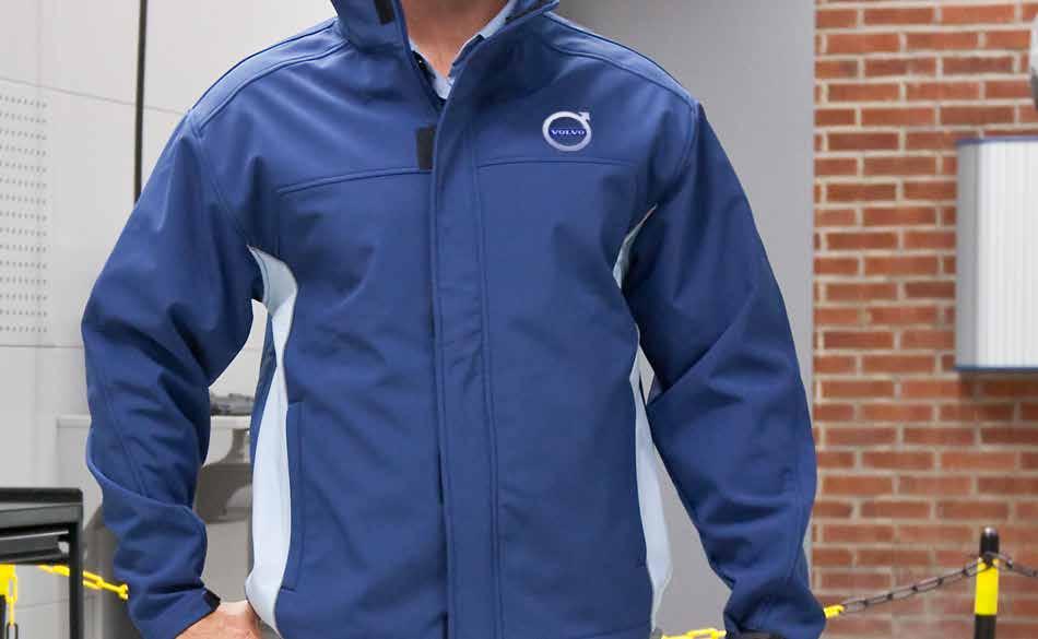 WORKSHOP AND Others within workshop process* Jacket Material: Soft shell. Colour: Dark blue. (Specially coloured according to VCC Brand & Corporate Identity).