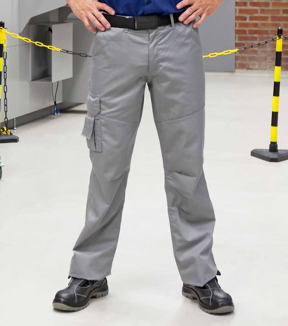 Workshop PANTS Material: 65 % polyester / 35 % cotton (pre-shrunk). Colour: Grey. (Specially coloured according to VCC Brand & Corporate Identity).