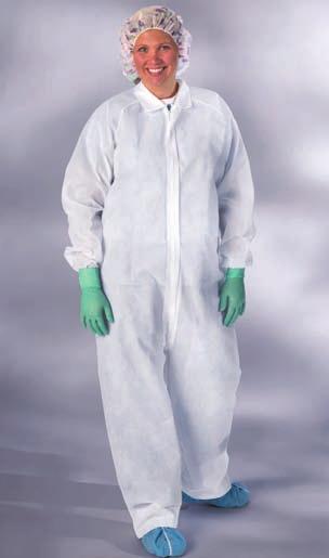 For example: NONCV300L = Large NONCV300L NONCV300L-XXL Straight Sleeve and Ankle 25/cs NONCV700L-XXXL Elastic Wrist and Ankle 25/cs Classic Multi-Layer Coveralls Made from fluid-resistant material