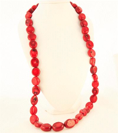 Silver S Clasp, 35" Retail $207 Red Coral 4 Strand Smooth