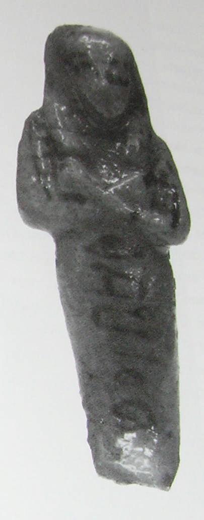 Coll. MP Published: Les statuettes funeraires de la deuxieme Cachette a Deir el Bahri, page 95. Provenance: coll.