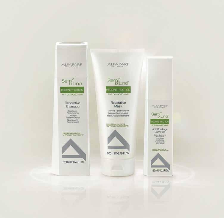 RECONSTRUCTION Constant, deep-down replenishing of the core of the hair shaft, increases resistance without compromising fluidity and softness.