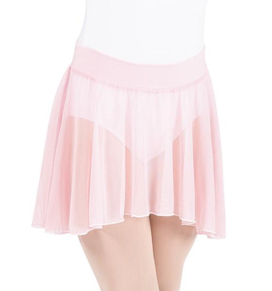 A1 A2 A3 Short Sleeve Dress Color: Pink Child short sleeve dress has attached wrap-style mesh skirt, sheer ribbon bow and rosette detail