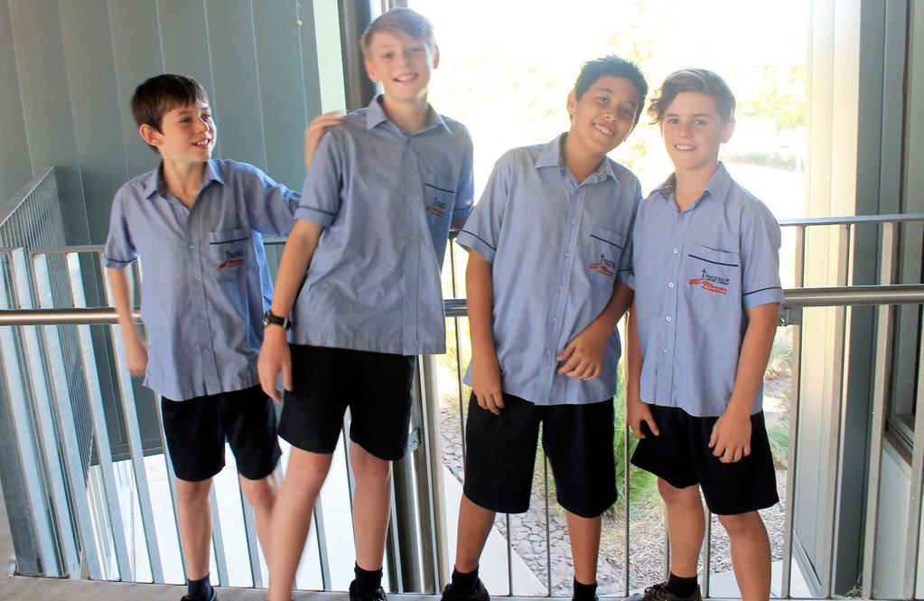 Middle Years - Year 7 to Year 9 Boys EVERYDAY DRESS (MONDAY TO THURSDAY) Shirts Chambray poly/cotton, button through, short sleeve shirt with open lined neck, double back yoke, edge stitched left