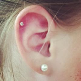 or pearl earrings Unacceptable Piercings Ear