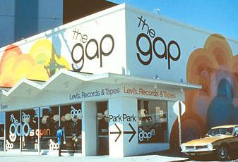 Bridging the Gap in History Doris and Don Fisher founded the Gap brand by opening up a store in 1969 in San Francisco, which is still the location of their headquarters.