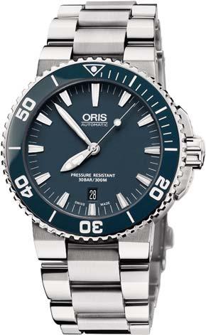 LEATHER CASE STRAP BACKWITH DEPLOYMENT BUCKLE 26MM AQUIS STAINLESS STEEL BRACELET ORIS
