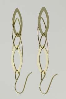 14kt Yellow Gold 11mm Love Knot Earrings with