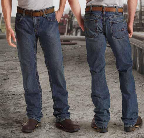 95 150505 FEATURES Straight leg opening Dark wash Look of light sanding and tacking 13 oz