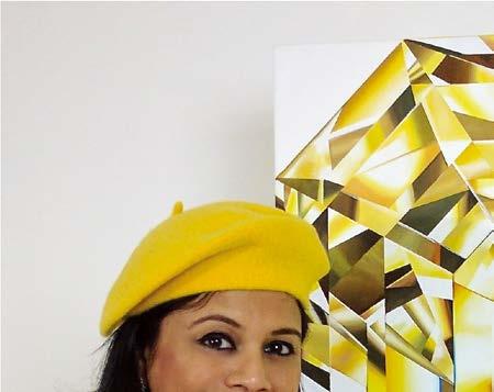 DIAMONDS Reena Ahluwalia with Glorious, an emerald-cut fancy yellow diamond painting