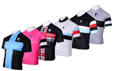RETROSPECTIVE ECO-PERFORMANCE JERSEYS These jerseys resemble the true, authentic retrospective race look of the 50s and 60s. Simple designs feature wide bands and plain, clean and open space.
