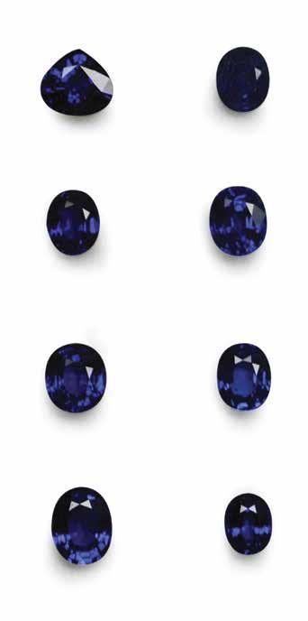 Each master set comprises eight master stones in a range of vivid red or blue with intense color and medium to dark tone.