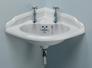 11 12 10 10 635mm Black Victorian basin (2 tap hole) with Victorian basin stand