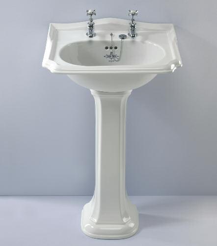White Old English White 3 600mm basin (2 or 3 tap hole) &