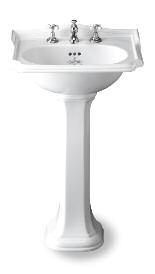 waste 3 600mm basin (2 or 3 tap hole) & pedestal and Victorian
