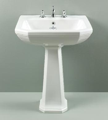 3 3 630mm basin (1, 2 or 3 tap hole) and pedestal with