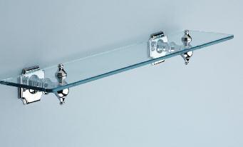 Crystal Glass Tumbler (Chrome or Incalux) 3 495mm Glass Shelf