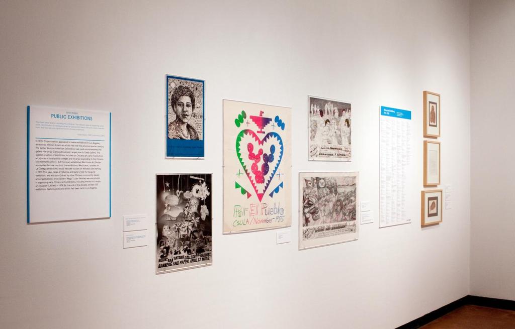 Museum and Curatorial Studies Review 93 Figure 6: Public Exhibitions focus moment (left), with promotional materials from exhibitions of Chicana/o art and a timeline of shows produced between