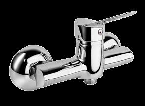 For wall-mounted tap variants, the rounded body is