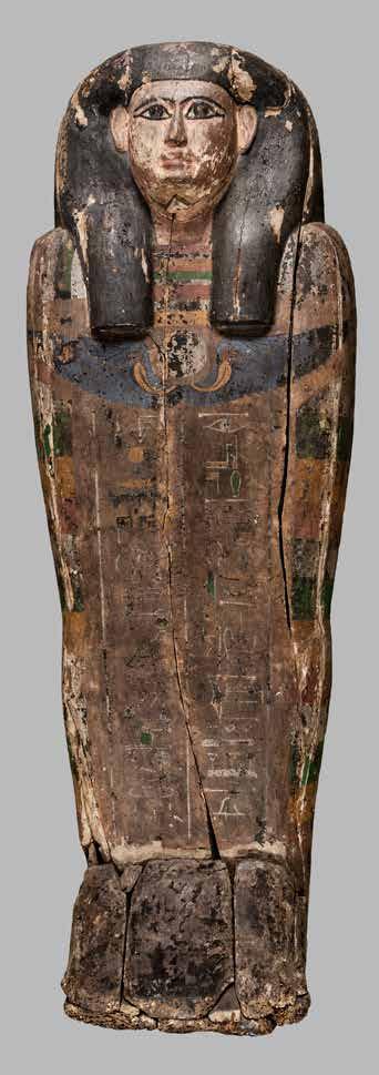 Catalogue No 12. CATALOGUE NO 12. Lid of anthropoid outer wooden coffin, inscribed with the names and titles of the priest of Amun, Osorkon D OWNER(?