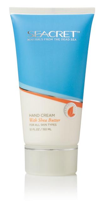 HAND CREAM With Shea Butter FOR ALL SKIN TYPES Nurture and enhance the naturally smooth look of your hands. Refreshes skin and provides long lasting moisture.
