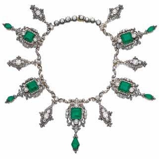 Based on the Sotheby s catalogue, this necklace in late Victorian style was part of the jewels of the noble family of Doria Pamphilj Landi from Italy, and was presented by Filippo