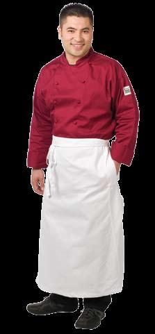 This line of aprons is made with 100% cotton, providing the top-of-the-line comfort,
