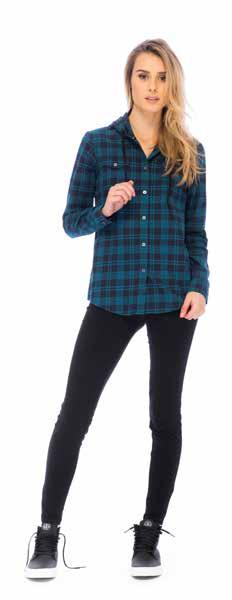 BUTTON-UP Flannel Button-Up Collar Top Front 
