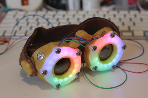 3D Printed LED Goggles Created by Rick