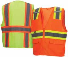 5XL RVZ24 Series 5 3 RVZ26 Series RVZ28 Series NEW 6 3 Hi-vis lightweight polyester solid material on front,