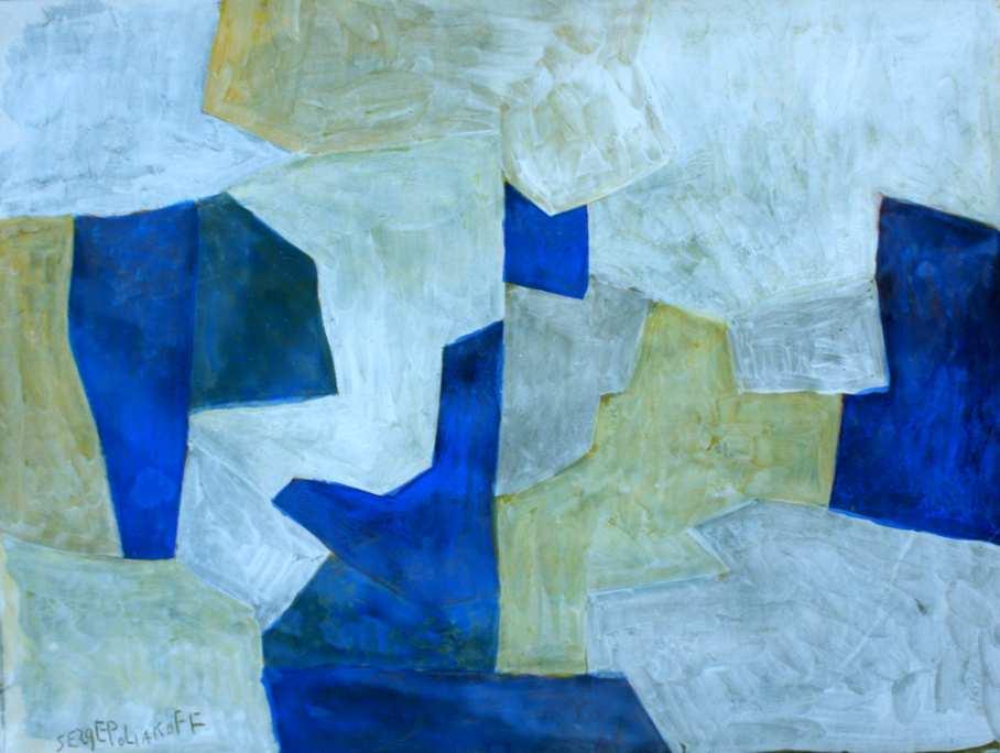 Serge POLIAKOFF (1900, Moscou 1969, Paris) Composition, 1959 Gouache on paper 50 x 65 cm Signed lower