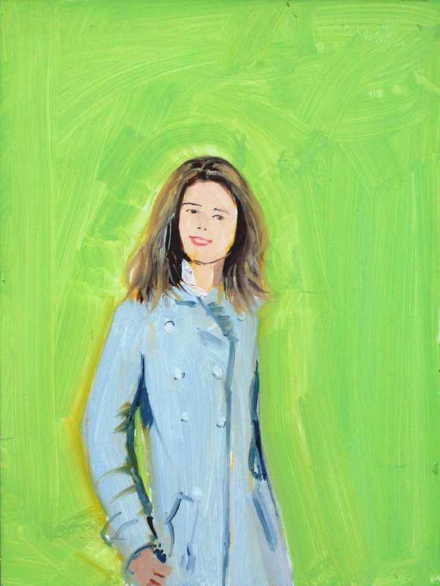 Alex KATZ (New York, 1927 -) Study of Leig, 2005 Oil on wood 40,5 x 30,5 cm Signed and dated upper left Pace Wildenstein