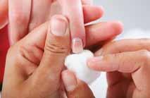 Carefully avoid the skin around the cuticle and sidewalls so that you do not