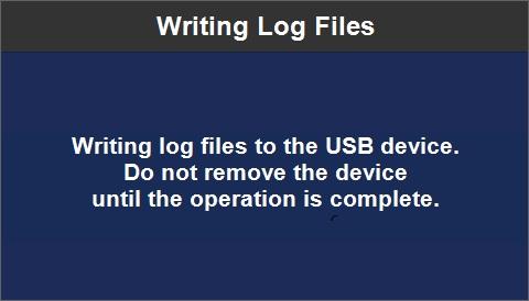Insert a USB storage device into the USB port (Type A) of the iblot 2 Gel Transfer Device. 2. Touch Write Logs to USB Device on the Options screen.