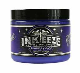 ink eeze - purple glide tattoo ointment (6 oz.) Inkeeze Purple Glide is a NON-Petroleum based ointment infused with essential oils.